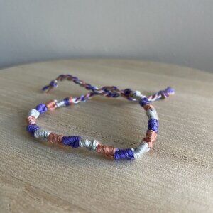 Taya Bracelet, anklet, trendy, comfortable, tie, embroidery thread, woven, gift,
